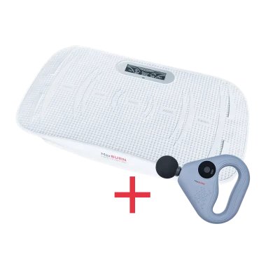 Набор виброплатформа + перкусионный массажер Max Burn Pro + перкуссионный массажер в подарок