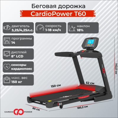 Беговая дорожка CardioPower T60 купить в туле