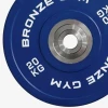 Диск олимпийский BRONZE GYM тяжелоатлетический синий 20 кг