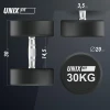 Гантель UNIX Fit PRO круглая обрезиненная 30 кг / шт.