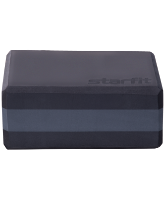 Блок для йоги YB-201 EVA, 22,8х15,2х10 см, 350 гр, черно-серый