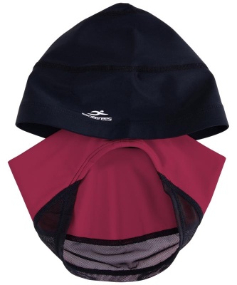 Шапочка для плавания Duplo Black/Raspberry, полиамид, для длинных волос