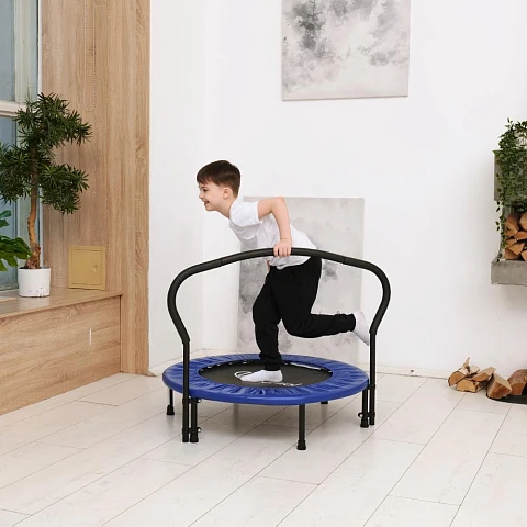 Батут с поручнем DFC JUMPFIT 36'' синий