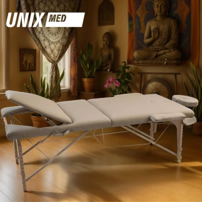 Массажный стол UNIX Безмятежность / Serenity 3 секции серый