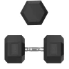 Гантель гексагональная UNIX Fit обрезиненная 45 кг / шт.