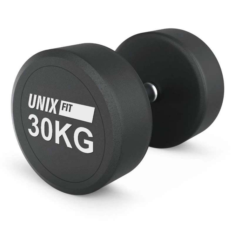 Гантель UNIX Fit PRO круглая обрезиненная 30 кг / шт.
