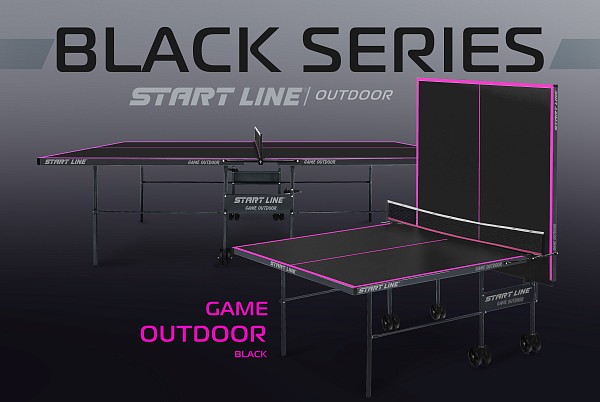 Стол теннисный Game Всепогодный с сеткой Black