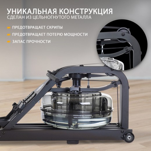 Гребной тренажер Neon Plus черный купить в Туле в магазине тренажеров