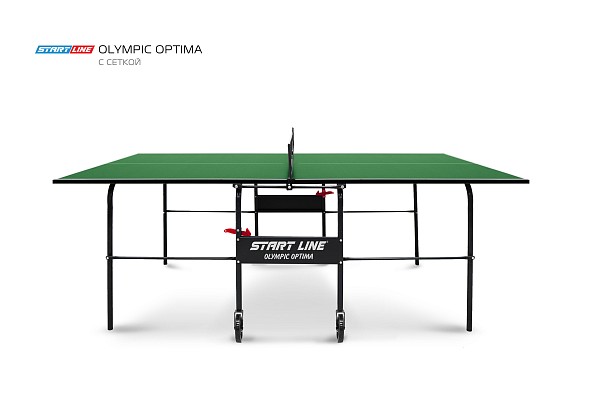 Стол теннисный Olympic Optima Зелёный с сеткой