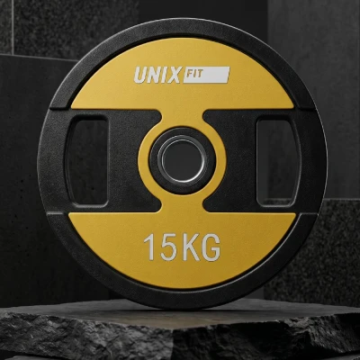 Диск уретановый c хватом UNIX Fit PRO 15 кг, 51 мм, 1 шт.