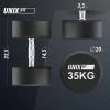 Гантель UNIX Fit PRO круглая обрезиненная 35 кг / шт.