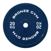 Диск олимпийский BRONZE GYM тяжелоатлетический синий 20 кг