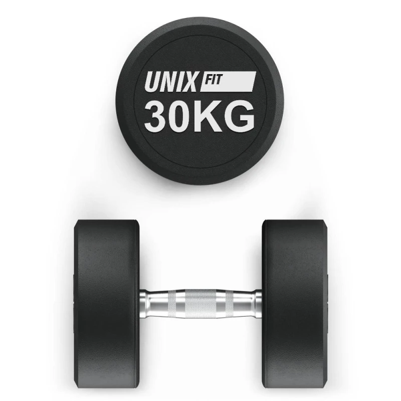 Гантель UNIX Fit PRO круглая обрезиненная 30 кг / шт.
