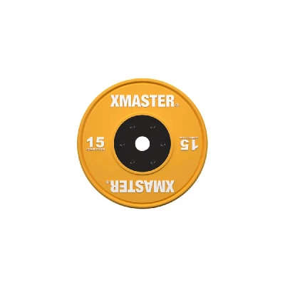Диск бамперный соревновательный цветной Xmaster XMT-CBP-15KG