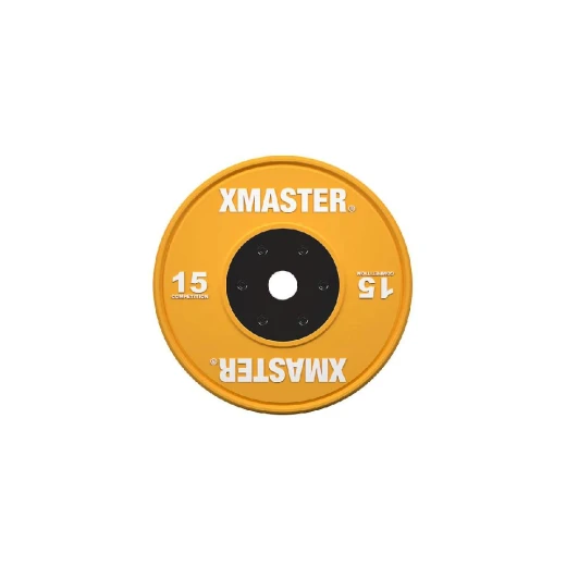 Диск бамперный соревновательный цветной Xmaster XMT-CBP-15KG
