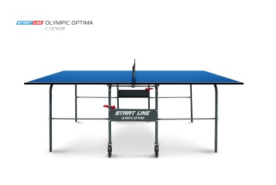 Стол теннисный Olympic Optima Синий с сеткой