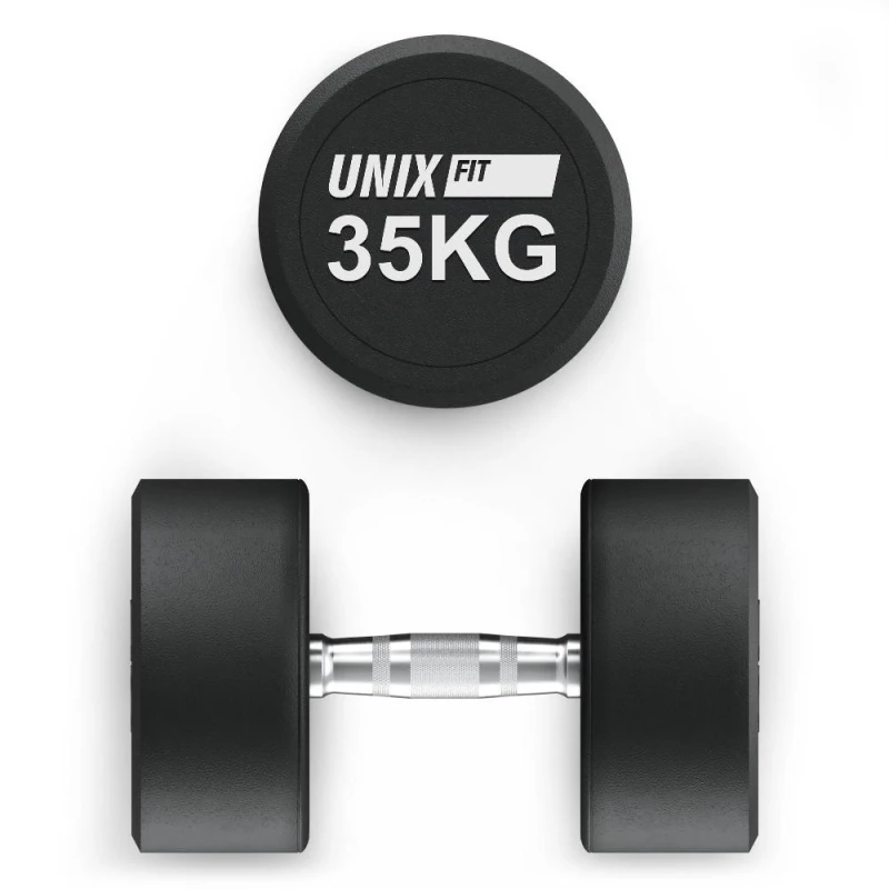 Гантель UNIX Fit PRO круглая обрезиненная 35 кг / шт.