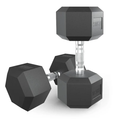 Гантель гексагональная UNIX Fit обрезиненная 17,5 кг, 2 шт.