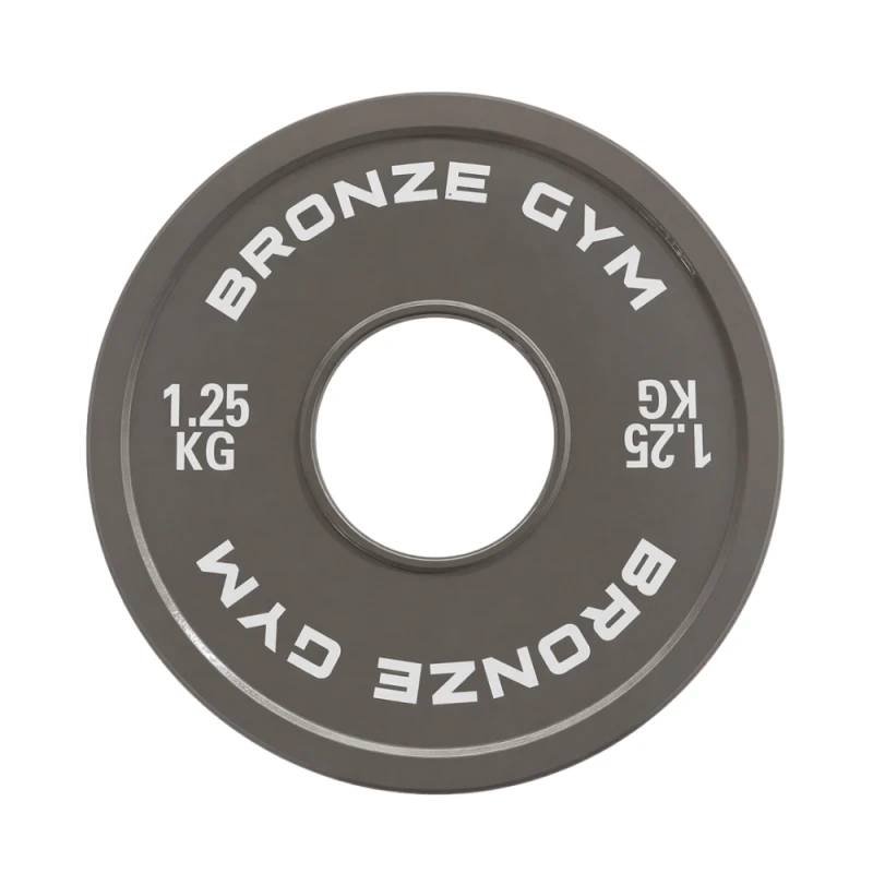 Диск калиброванный BRONZE GYM для пауэрлифтинга серый 1,25 кг
