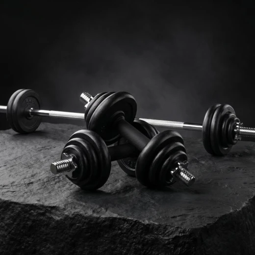 Набор гантелей и штанга UNIX Fit в кейсе 50 кг