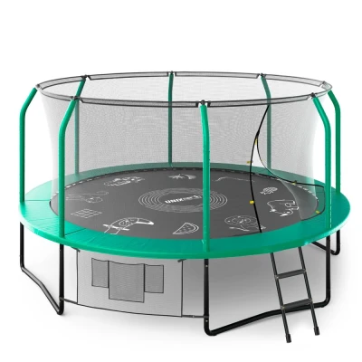 Батут UNIX Line Премиальный с играми / Supreme Game 14 ft (427 см) зеленый купить в Туле по низкой цене