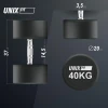 Гантель UNIX Fit PRO круглая обрезиненная 40 кг / шт.