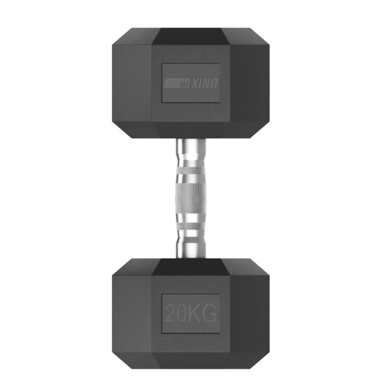 Гантель гексагональная UNIX Fit обрезиненная 20 кг / шт.
