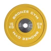 Диск олимпийский BRONZE GYM тяжелоатлетический желтый 15 кг
