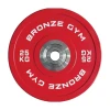 Диск олимпийский BRONZE GYM тяжелоатлетический красный 25 кг