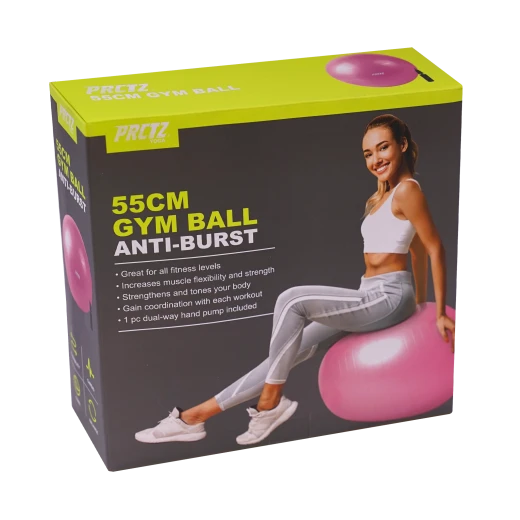 Мяч гимнастический PRCTZ GYM BALL  ANTI-BURST, 55 см.