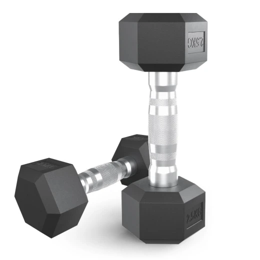 Гантель гексагональная UNIX Fit обрезиненная 2,5 кг / шт.